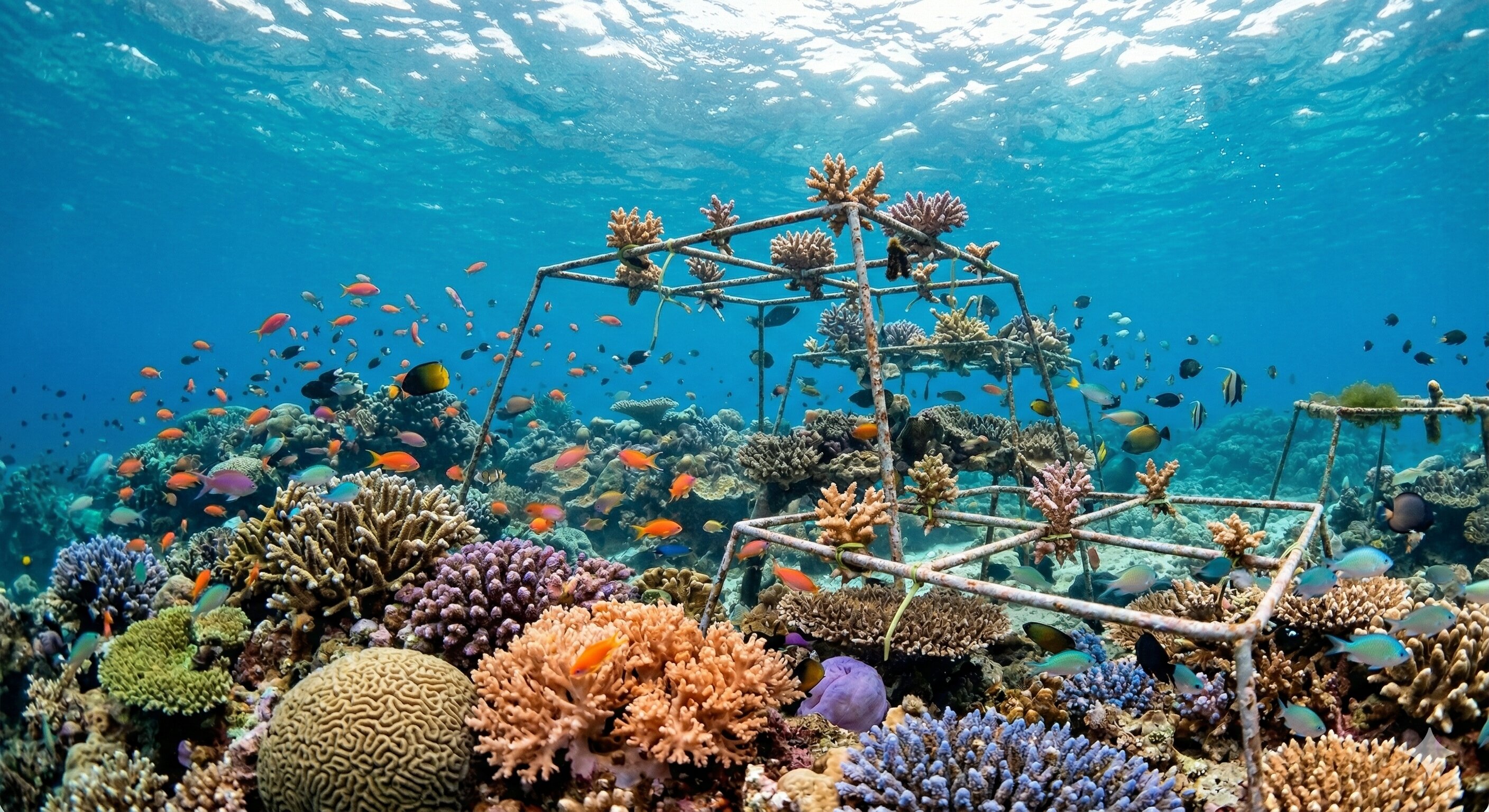 Coastal community and blue ocean waters