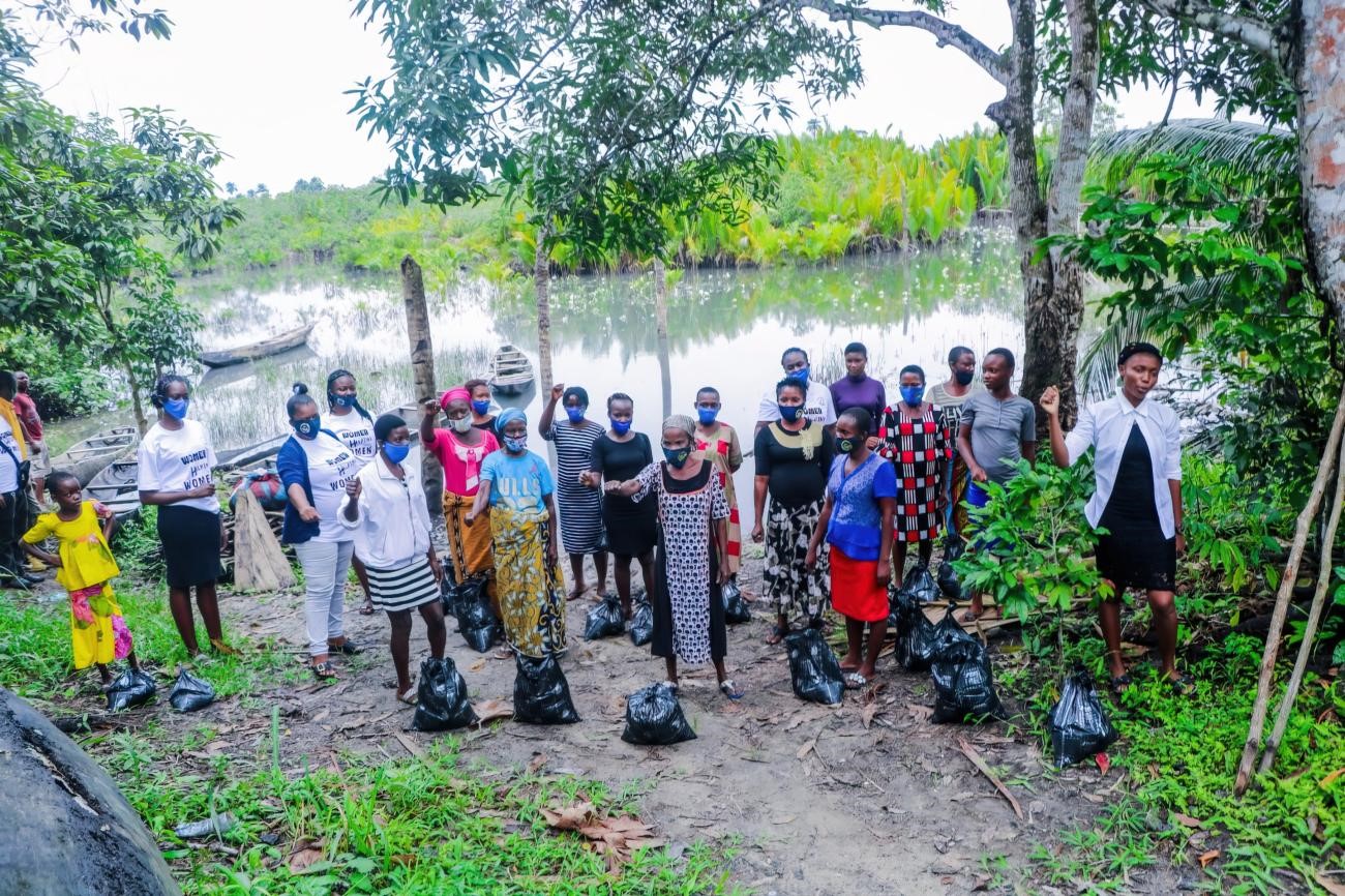 Community working together on coastal restoration
