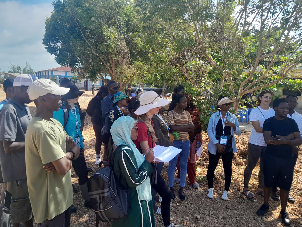 Children and youth engaged in blue art and climate education